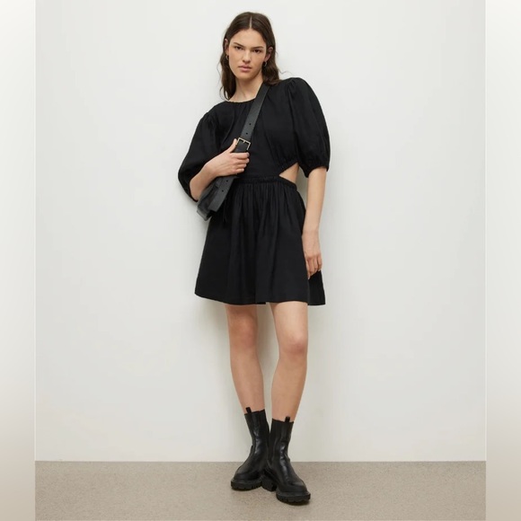 All Saints ~ Linen Colette Soleil Dress in Black - Picture 2 of 12